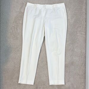 WHBM 14 white slim ankle pants